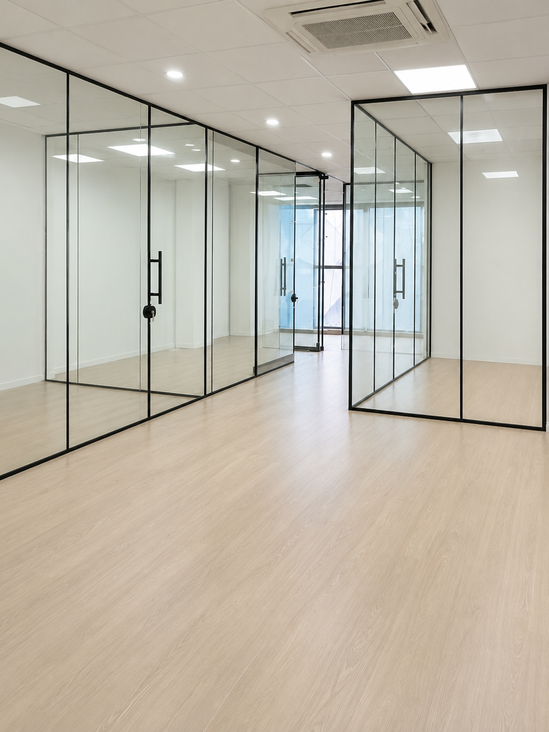 Slim Series Glass Partition by Hema Glass & Aluminium